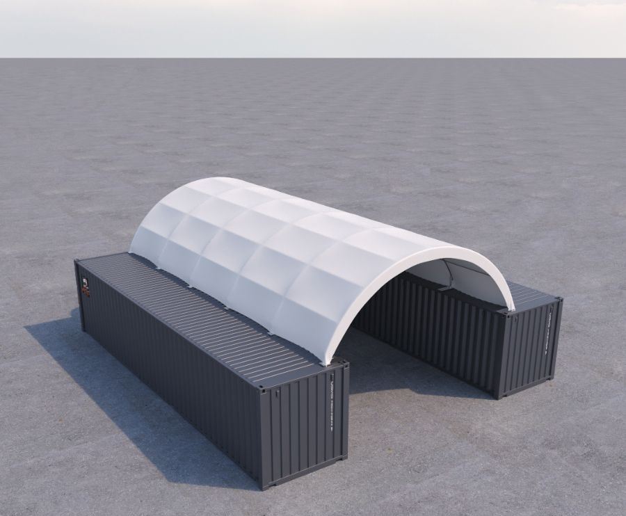 20&prime; x 40&prime; Fabric Container Shelter - CONTAINERS DIRECT