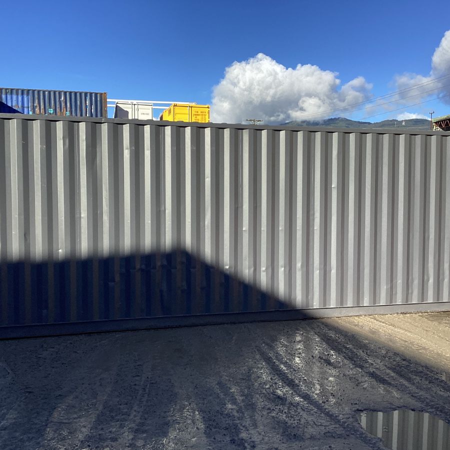 25&rsquo;HC Used Shipping Container (Painted Slate Grey) - CONTAINERS DIRECT